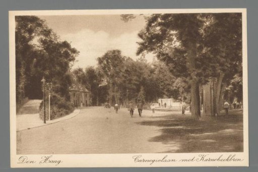 The Hague. Carnegie Lane with the Karnebeek Fountain