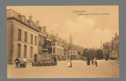 Leeuwarden. Hofplein with statue "Us Heit"