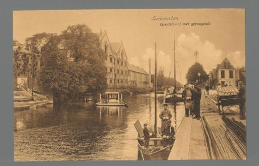 Leeuwarden. Grachtswal with prison