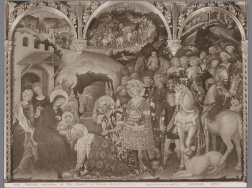 Photographic reproduction of the painting Adoration of the Magi by Gentile da Fabriano