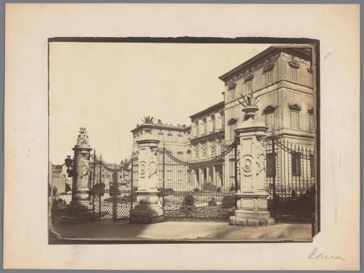 View of a villa (probably) in Rome