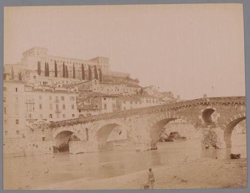 View of the Ponte Pietra in Verona