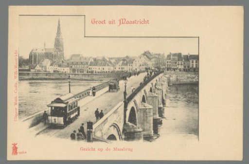 Greetings from Maastricht. View of the Meuse Bridge