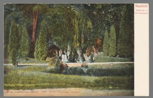 Maastricht. Waterfall in the City Park