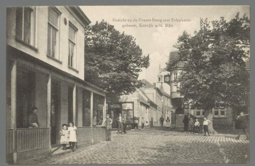 View of the Groote Steeg with Telephone Building, Katwijk aan den Rijn
