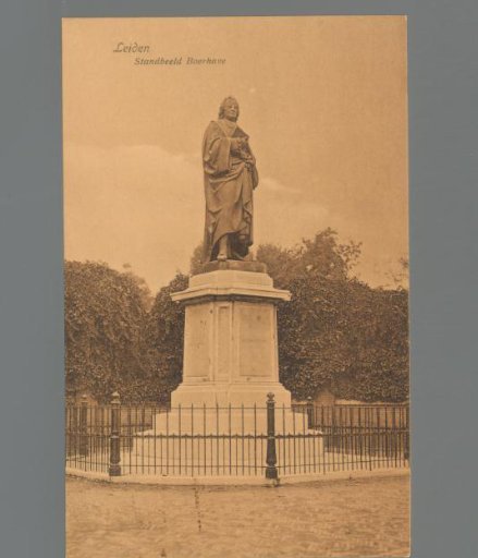 Leiden. Statue of Boerhaave