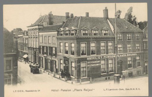 Leiden, Noordeinde 54, Hôtel-Pension "Plaats Roijaal"
