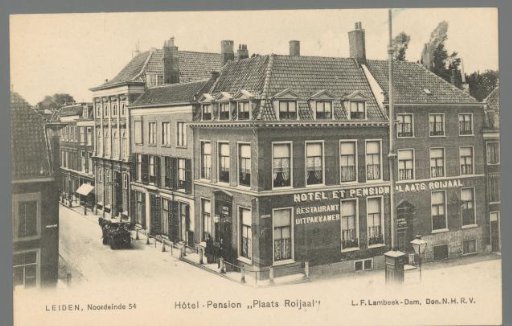 Leiden, Noordeinde 54, Hôtel-Pension "Plaats Roijaal"