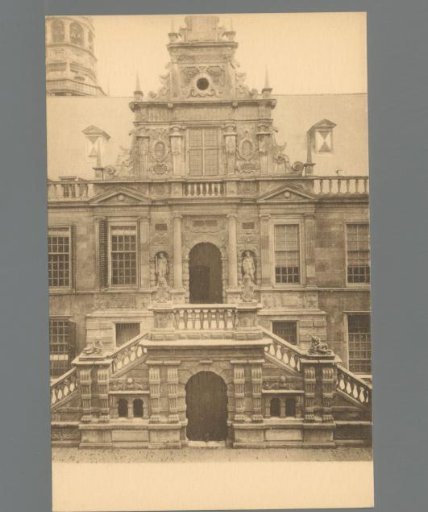 Leiden. Town Hall, central section with staircase