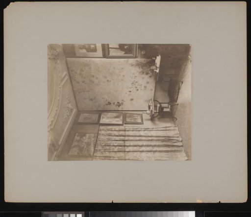 Interior of Stadhouderskade 56, the residence of Andries Bonger in Amsterdam, with paintings by Odilon Redon on the wall