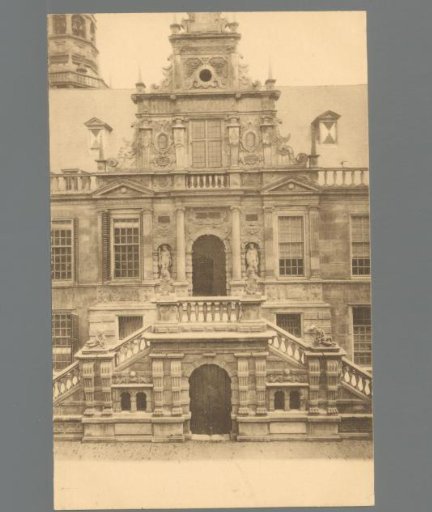 Leiden. Town Hall, central section with staircase