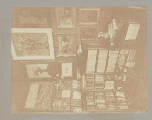 Interior of Stadhouderskade 56, the residence of Andries Bonger in Amsterdam, with paintings by Vincent van Gogh, Émile Bernard and Odilon Redon on the wall
