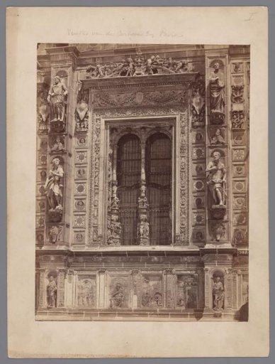 Facade detail of the monastery in Pavia