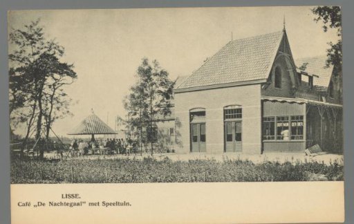Lisse. Café "De Nachtegaal" with playground