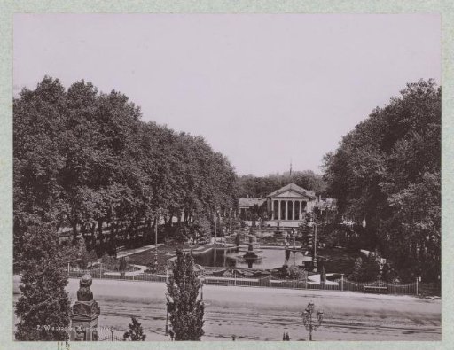 View of the Kursaalplatz in Wiesbaden