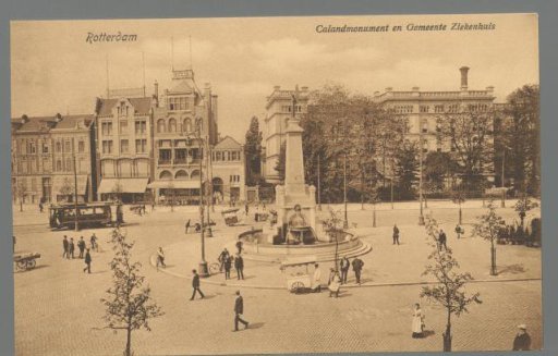 Rotterdam. Calandmonument and Municipal Hospital