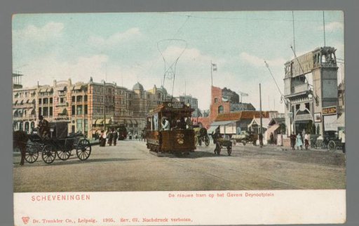 Scheveningen. The new tram on Gevers Deynootplein