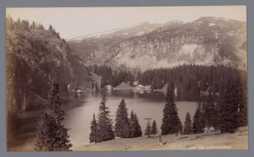View of the Lac des Chavonnes near Villars-sur-Ollon in Vaud, Switzerland