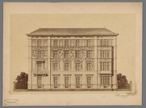 Photoreproduction of a drawing of a villa