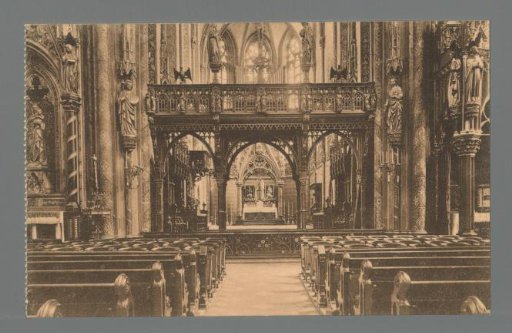 Cathedral St. Catherine, Utrecht. Priest's choir with bishop's throne
