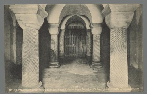 Utrecht. The Crypt under the Choir of St. Peter's Church. The church founded in 1048 by Bernoldus / St. Dernulphus / the 20th Bishop of Utrecht