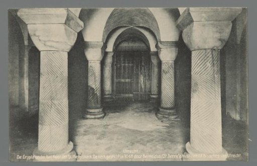 Utrecht. The Crypt under the Choir of St. Peter's Church. The church founded in 1048 by Bernoldus / St. Dernulphus / the 20th Bishop of Utrecht