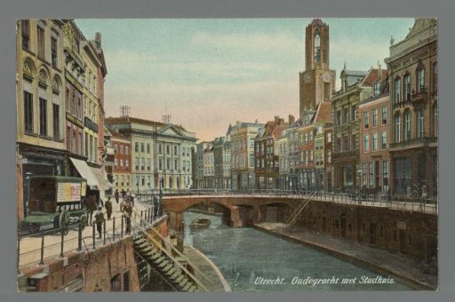 Utrecht. Oudegracht with the Town Hall