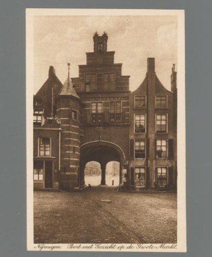 Nijmegen. Gate with a view of the Grote Markt