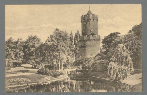 Nijmegen. Kronenburgerpark, with the Powder Tower, one of the 16 former defensive towers of the city