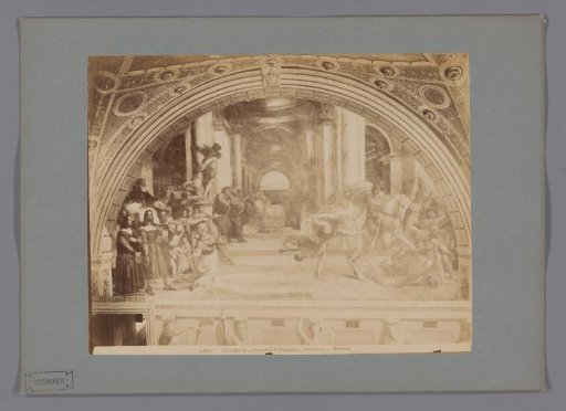 Photographic reproduction of the fresco Stanze d'Eliodoro by Raphael in the Camere di Raffaello