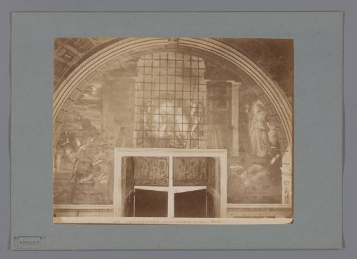 Photographic reproduction of the fresco Stanze d'Eliodoro / The Deliverance of Peter from Prison by Raphael in the Camere di Raffaello