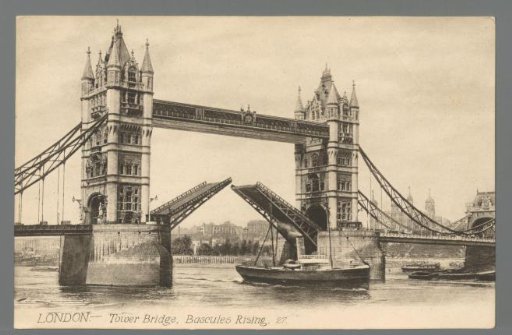 London.- Tower Bridge, Bascules Rising