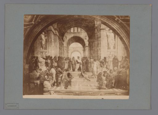 Photographic reproduction of the fresco The School of Athens by Raphael
