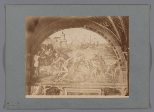 Photographic reproduction of the fresco The Battle of Ostia by Raphael in the Stanza dell'Incendio, Vatican City