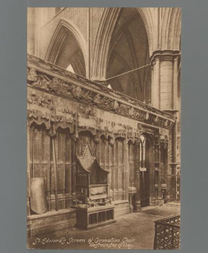 St. Edward's Screen & Coronation Chair. Westminster Abbey