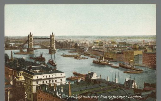 The Pool and Tower Bridge from the Monument, London