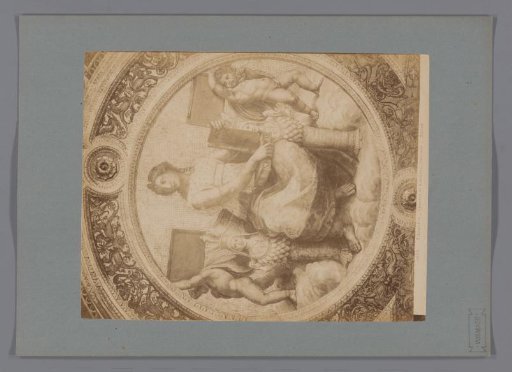 Photographic reproduction of the fresco Philosophy by Raphael in the Stanza della Segnatura, Vatican