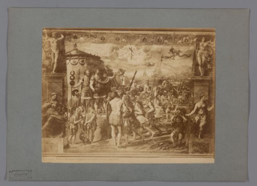 Photographic reproduction of the fresco The Vision of the Cross by Raphael in the Stanze di Raffaello, Vatican