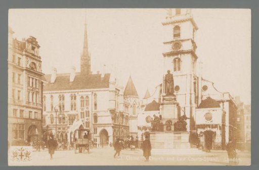 St. Clements' Church and Law Courts-Strand. London