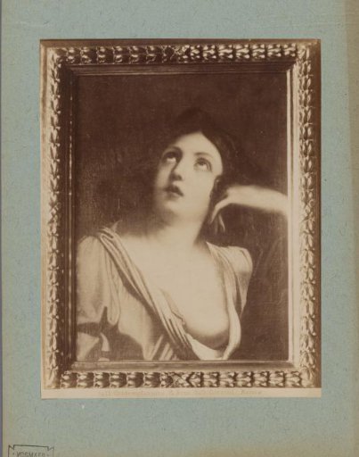 Photographic reproduction of the painting Contemplation by Guido Reni, in the collection of the Galleria Corsini, Rome