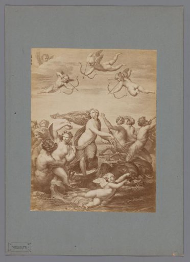 Photographic reproduction of an engraving after the painting The Triumph of Galatea by Raphael