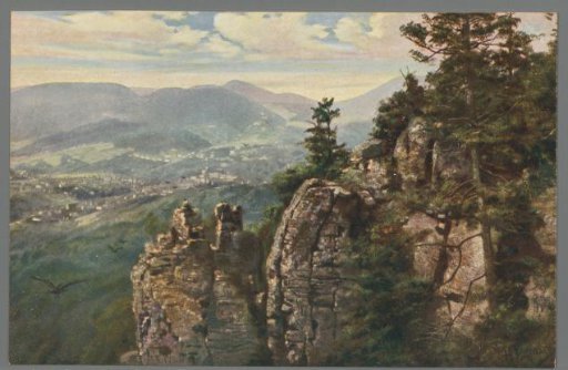 Baden-Baden. View with the Rocks