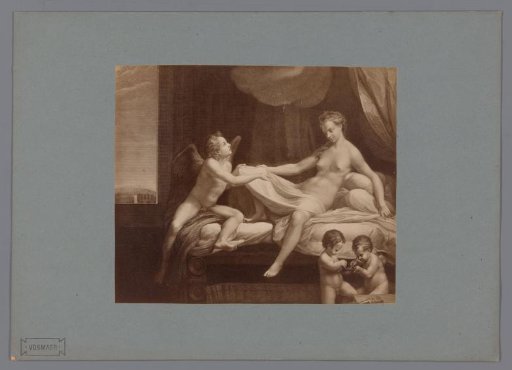 Photographic reproduction of an engraving after the painting Danaë by Correggio