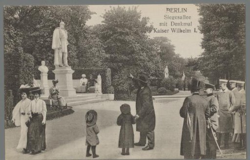 Berlin. Victory Avenue with Monument to Kaiser Wilhelm I