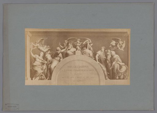 Photographic reproduction of an engraving, possibly after a fresco by Raphael