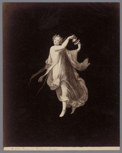 Photographic reproduction of an engraving after a fresco of a dancer in Pompeii