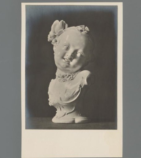 Palace Museum, Berlin. F. Bustelli; Girl's Head. Nymphenburg Porcelain circa 1760