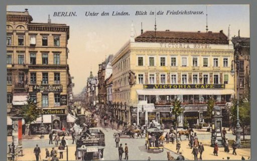 Berlin. Unter den Linden. View into the Friedrichstrasse
