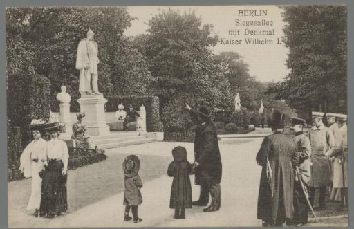 Berlin. Victory Avenue with Monument to Kaiser Wilhelm I