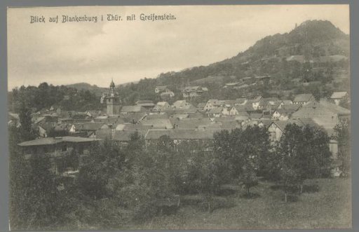 View of Blankenburg in Thuringia with Greifenstein